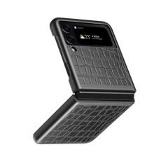 Samsung Galaxy Z Flip 4 Skal Krokodil Textur Svart