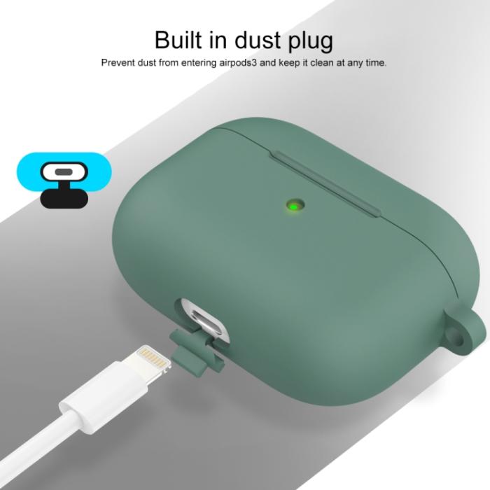 Bild 4, AirPods 3 Skal Silikon Med Krok Grön