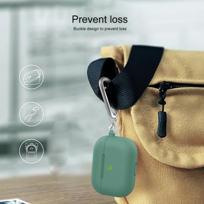 Bild 6, AirPods 3 Skal Silikon Med Krok Grön