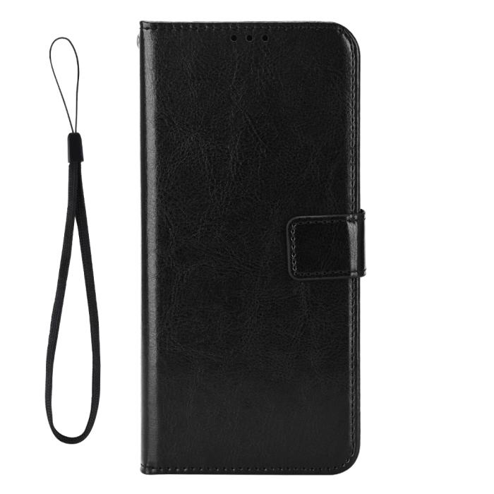 Bild 3, Nothing Phone 3a Lite Fodral Crazy Horse Läder Svart