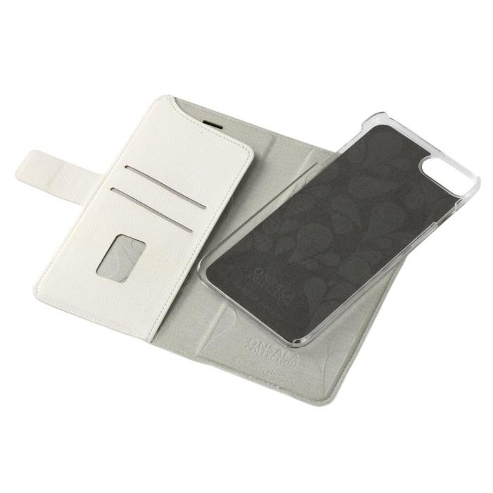 Bild 3, ONSALA iPhone 6/7/8 Plus 2in1 Magnet Fodral / Skal Saffiano White