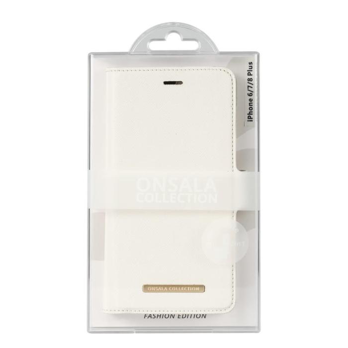 Bild 2, ONSALA iPhone 6/7/8 Plus 2in1 Magnet Fodral / Skal Saffiano White