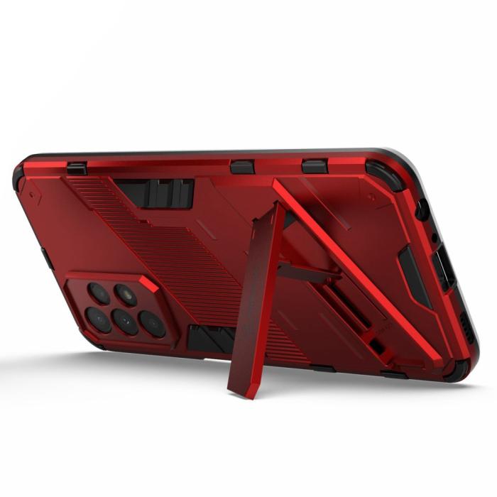 Bild 4, Samsung Galaxy A23 5G Skal Shockproof Hybrid Kickstand Röd