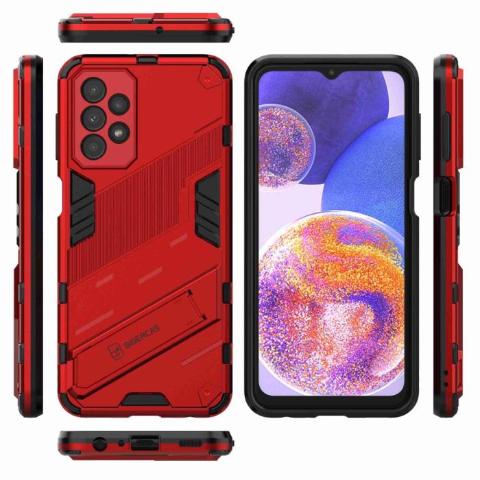 Bild 5, Samsung Galaxy A23 5G Skal Shockproof Hybrid Kickstand Röd