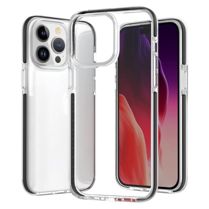 Bild 1, iPhone 15 Pro Skal Hybrid Dual-Color Svart