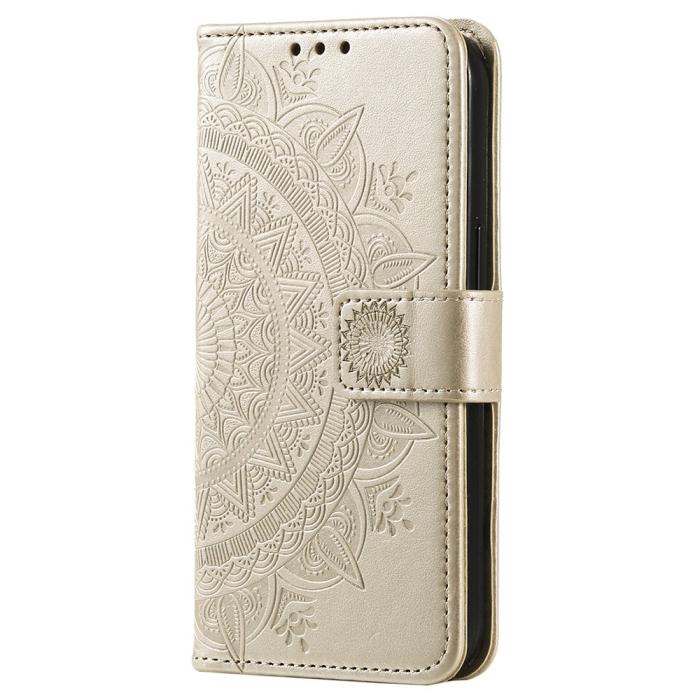 Bild 5, Xiaomi 12T / 12T Pro Fodral Mandala Läder Guld
