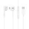 Type-C In-Ear HIFI Hörlurar Med Mikrofon - Vit