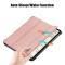 iPad Air 2020/2022/2024 Fodral Tri-Fold Litchi Roséguld