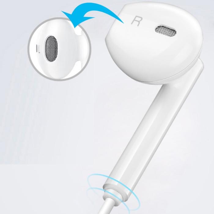 Bild 5, Type-C In-Ear HIFI Hörlurar Med Mikrofon - Vit