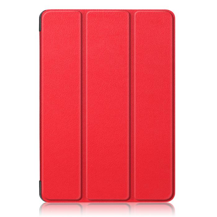 Bild 2, iPad Air 2025-2020 Fodral Tri-Fold Litchi Röd