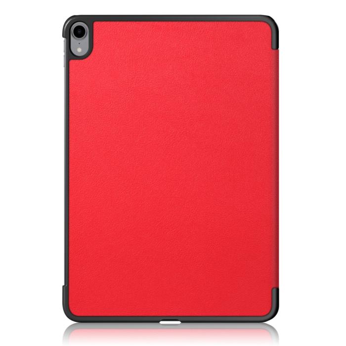 Bild 3, iPad Air 2025-2020 Fodral Tri-Fold Litchi Röd