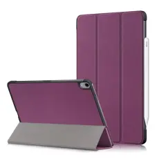 iPad Air 2025-2020 Fodral Tri-Fold Litchi Lila