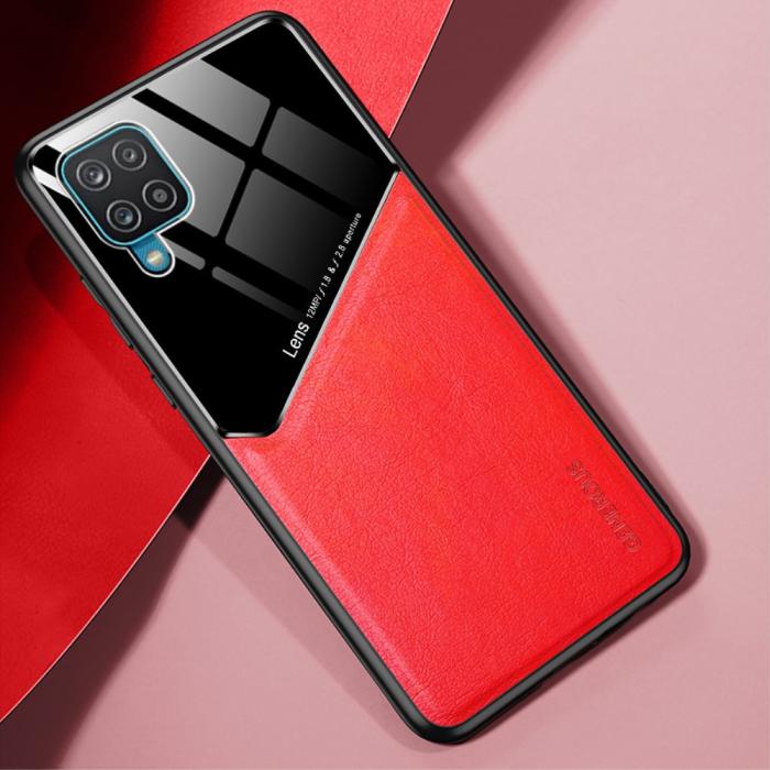 Bild 2, Samsung Galaxy A12 - Hybrid Skal Med Inbyggd Magnetplatta - Röd