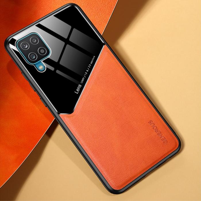 Bild 2, Samsung Galaxy A12 - Hybrid Skal Med Inbyggd Magnetplatta - Orange