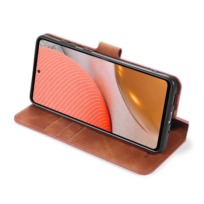 Bild 5, Samsung Galaxy A72 - DG.MING Retro Läder Fodral - Brun