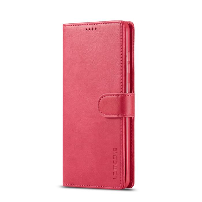 Bild 2, Samsung Galaxy A72 - LC.IMEEKE Läder Fodral - Röd/Rosa
