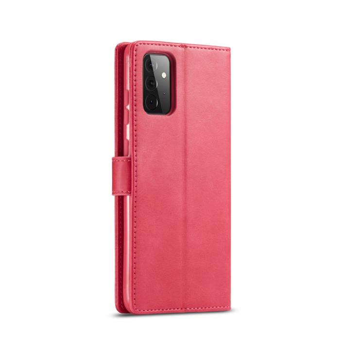 Bild 3, Samsung Galaxy A72 - LC.IMEEKE Läder Fodral - Röd/Rosa