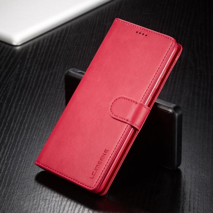Bild 5, Samsung Galaxy A72 - LC.IMEEKE Läder Fodral - Röd/Rosa