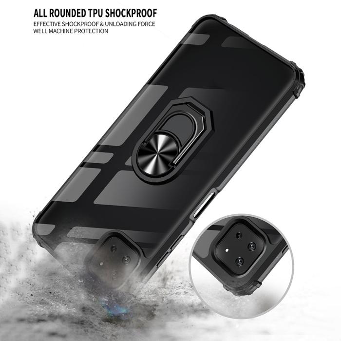 Bild 4, Samsung Galaxy A22 5G - Shockproof Hybrid Ring Skal - Röd