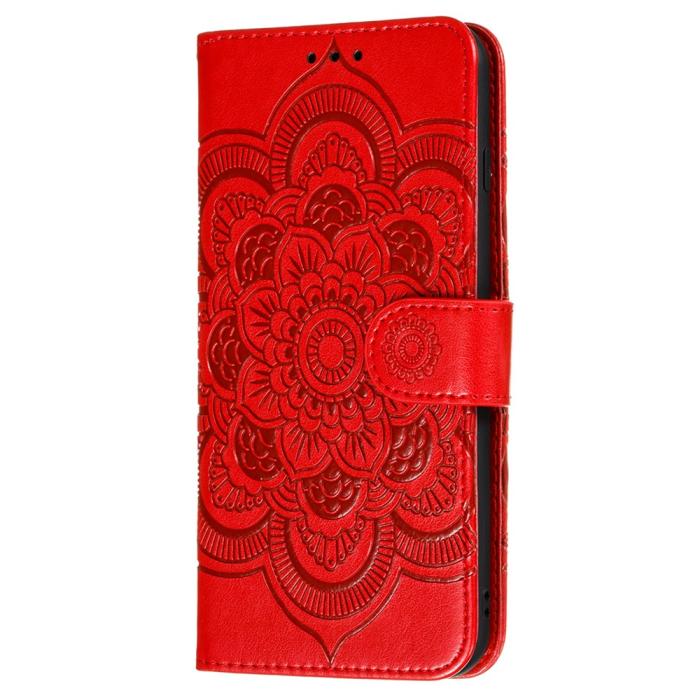 Bild 2, Samsung Galaxy A22 5G - Mandala Plånboksfodral - Röd