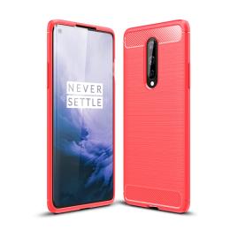 OnePlus 8 - Borstad Stål Textur - Röd