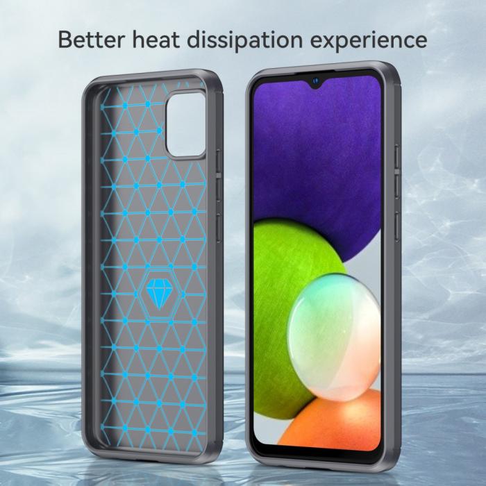 Bild 4, Samsung Galaxy A03 Skal Borstad Stål Textur Grå