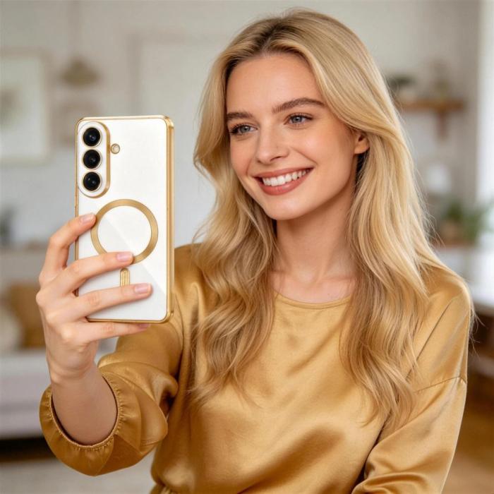Bild 5, Tech-Protect Galaxy S26 Plus Skal MagSafe MagFlex Shiny Gold