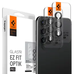 Spigen Galaxy S24 / S23 / S23 Plus 2-PACK Optik.tR "Ez Fit" Linsskydd Svart