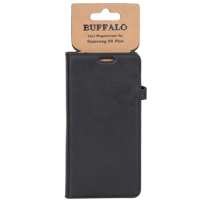 Bild 2, Buffalo Samsung Galaxy S8 Plus Fodral 2in1 Äkta Läder Svart