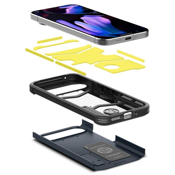 Bild 6, Spigen Google Pixel 9/9 Pro Skal Tough Armor Metal Slate