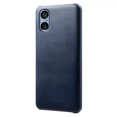 Sony Xperia 5 V Skal L&auml;derbelagt Bl&aring;