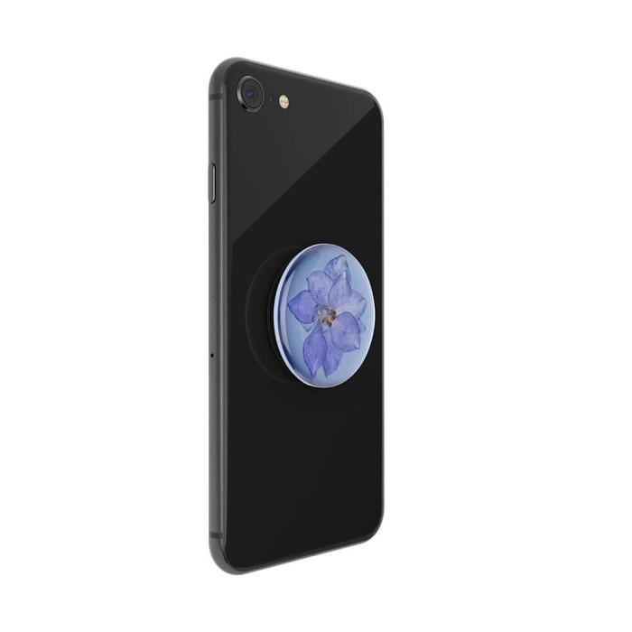 Bild 4, PopSockets Avtagbart Grip Ställfunktion Premium Pressed Flower Larkspur