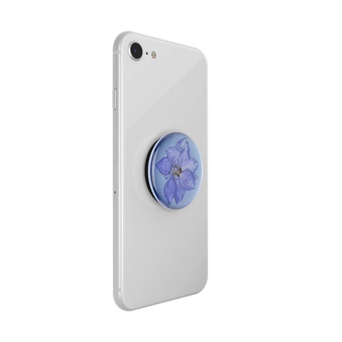 Bild 6, PopSockets Avtagbart Grip Ställfunktion Premium Pressed Flower Larkspur