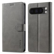 LC.IMEEKE Google Pixel 10 Pro XL Fodral L&auml;der Gr&aring;
