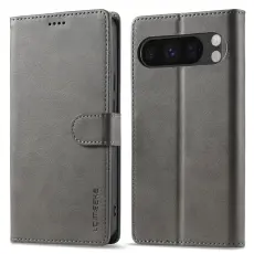LC.IMEEKE Google Pixel 10 Pro XL Fodral L&auml;der Gr&aring;
