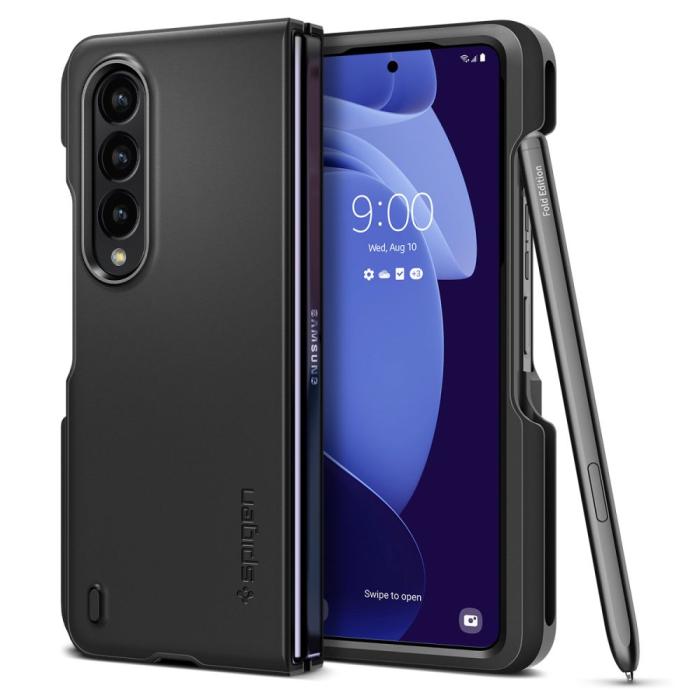Bild 1, Spigen Samsung Galaxy Z Fold 4 Skal Thin Fit Svart