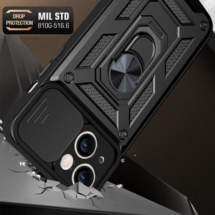 Bild 2, iPhone 14 Pro Skal CamShield Hybrid Ring Svart