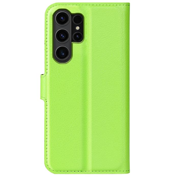Bild 6, Samsung Galaxy S24 Ultra Fodral Läder Litchi Grön