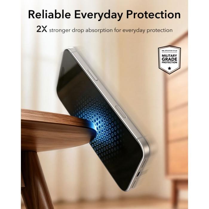 Bild 4, ESR iPhone 18 Pro Max/17 Pro Max 2-PACK Skärmskydd UltraFit Härdat Glas