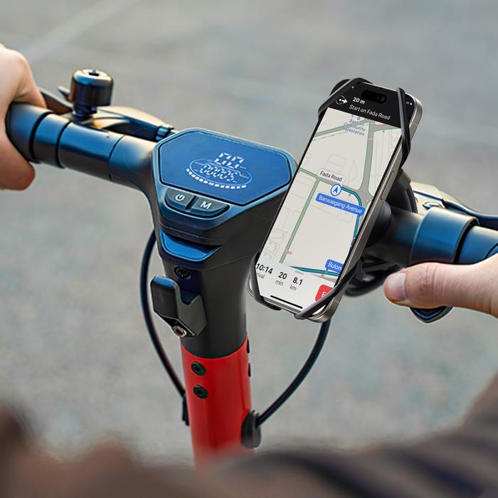 Bild 6, Joyroom Mobilhållare Cykelstyre Silikonband Svart