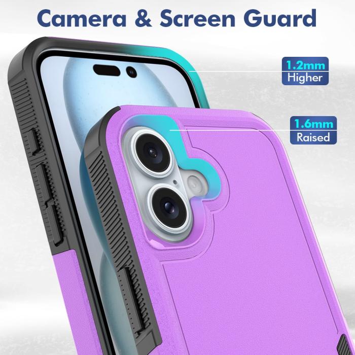 Bild 4, iPhone 16 Skal Extreme Shockproof Hybrid Lila