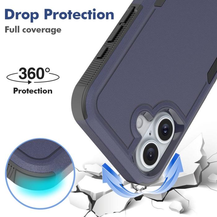 Bild 3, iPhone 16 Skal Extreme Shockproof Hybrid Mörk Blå