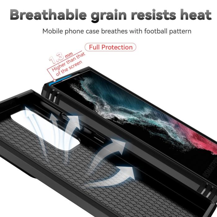 Bild 3, Samsung Galaxy S23 Ultra Skal Hybrid Ring CamShield Svart