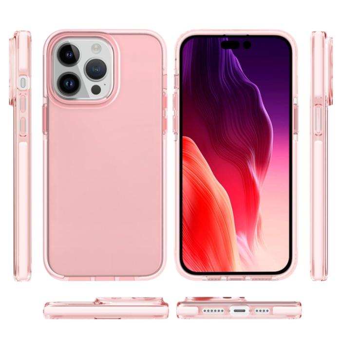 Bild 2, iPhone 15 Pro Skal Hybrid Dual-Color Rosa