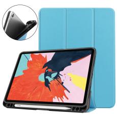 iPad Air 2025-2020 Fodral Tri-Fold Litchi Blå