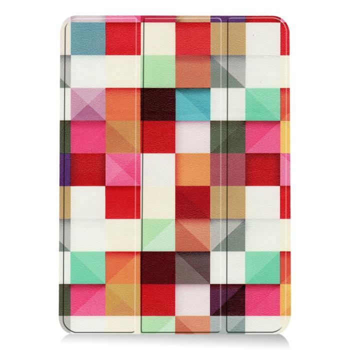 Bild 2, iPad Air 2025-2020 Fodral Tri-Fold Färgade Fyrkanter
