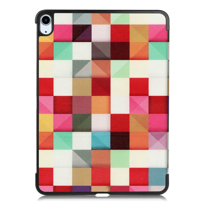 Bild 3, iPad Air 2025-2020 Fodral Tri-Fold Färgade Fyrkanter