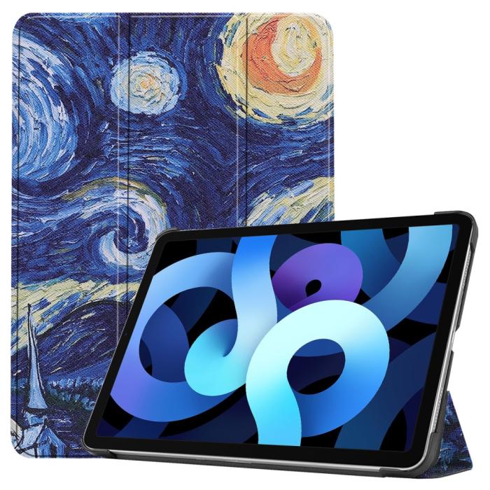 Bild 1, iPad Air 2025-2020 Fodral Tri-Fold Brush Painting