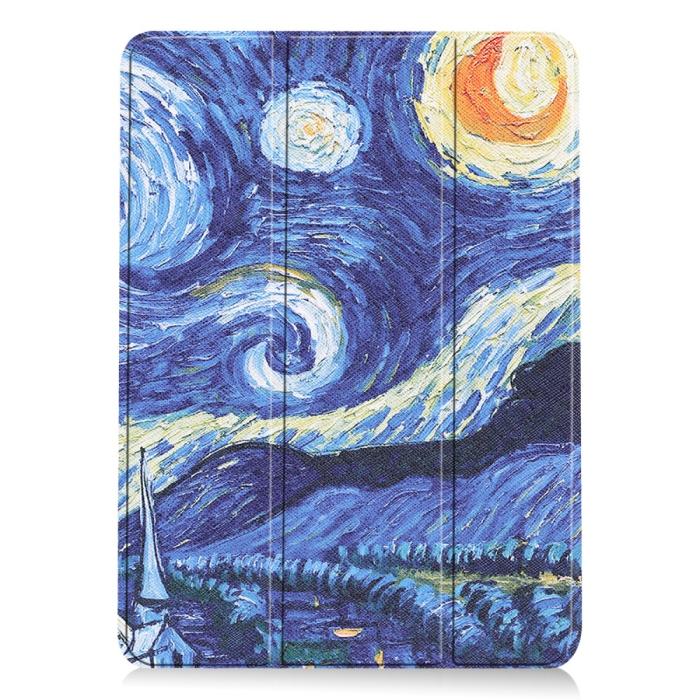 Bild 2, iPad Air 2025-2020 Fodral Tri-Fold Brush Painting