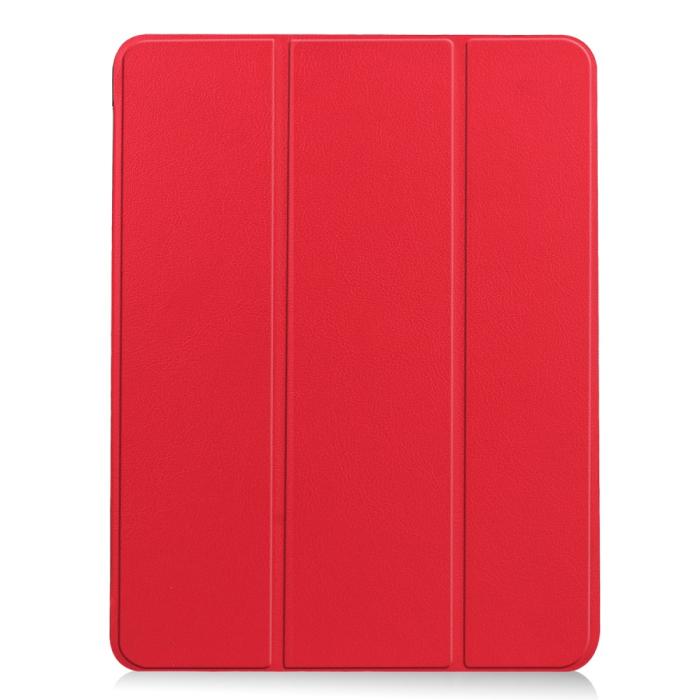 Bild 2, iPad Air 2025-2020 Fodral Tri-Fold Litchi Röd
